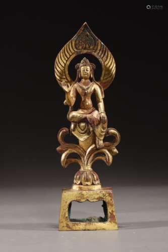 Copper-gilt Buddha