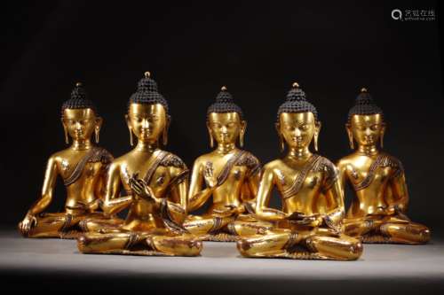 Purple copper gilt Buddha