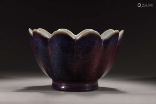 Jun Kiln Grape Purple Lotus Bowl