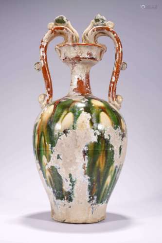 Three-color Shuanglong bottle