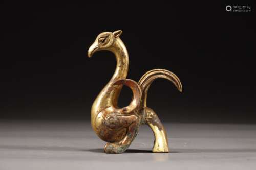 Copper gilt phoenix bird