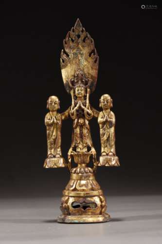 Copper-gilt Buddha