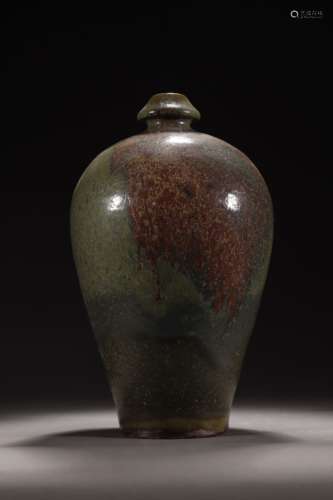 Jun kiln plum bottle