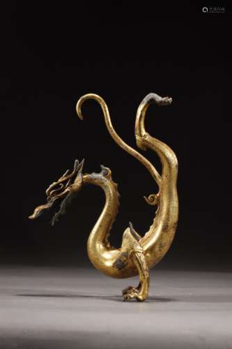 Copper gilt dragon ornaments