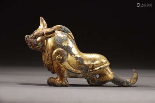 Copper-gilt beast