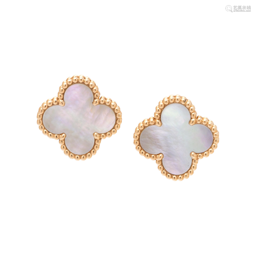 VAN CLEEF & ARPELS, YELLOW GOLD AND MOTHER-OF-PEARL