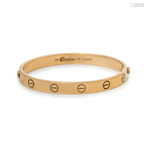 CARTIER, YELLOW GOLD 'LOVE' BRACELET