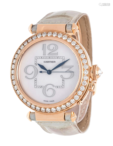 CARTIER, 18K PINK GOLD AND DIAMOND REF. 2770 'PASHA'