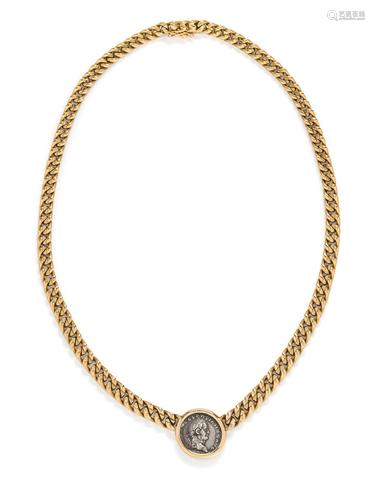 BVLGARI, YELLOW GOLD AND COIN 'MONETE' NECKLACE