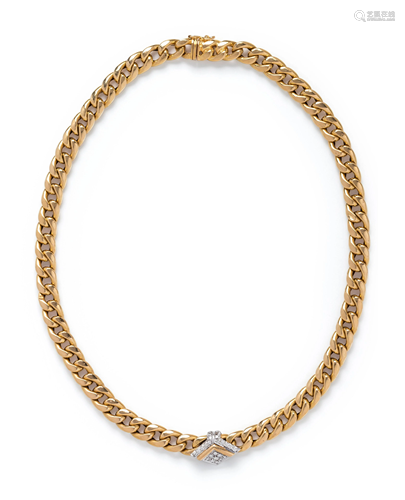 CARTIER, YELLOW GOLD AND DIAMOND NECKLACE