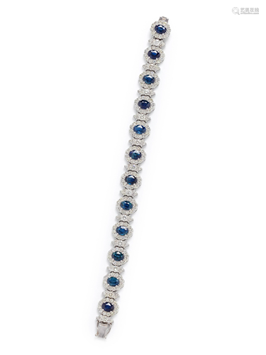 SAPPHIRE AND DIAMOND BRACELET