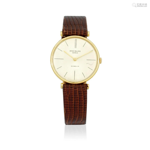 Patek Philippe. An 18K gold manual wind wristwatch