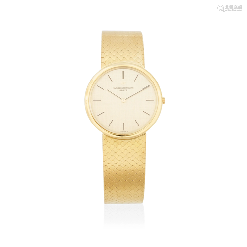 Vacheron Constantin. An 18K gold manual wind bracelet