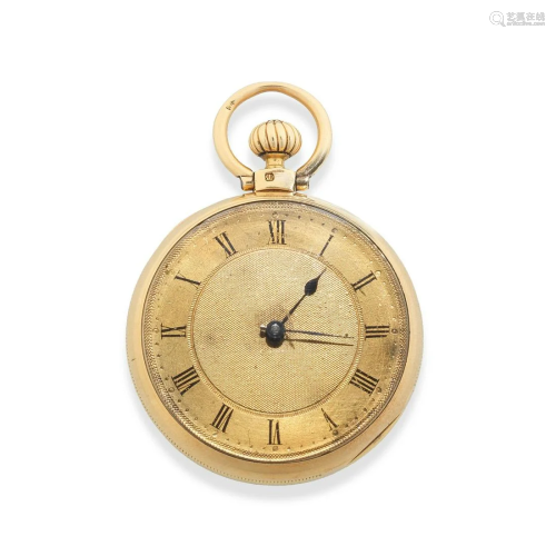 J.R. Arnold, A rare gold open face pocket watch with