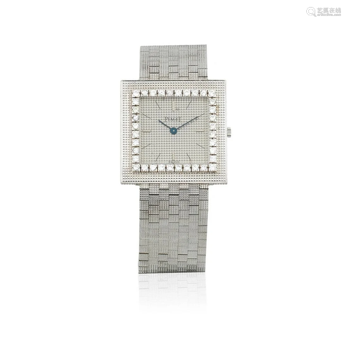 Piaget. A lady's 18K white gold and diamond set manual