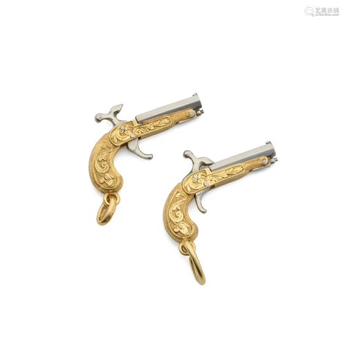 A lot of 18K gold decorative watch keys (2)