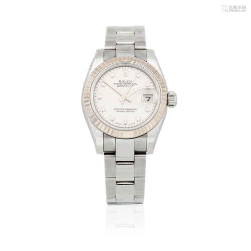 Rolex. A lady's stainless steel and white gold