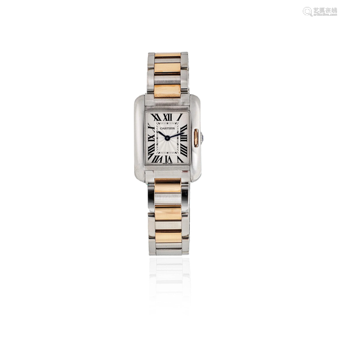 Cartier. An 18K rose gold and stainless steel quartz