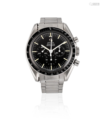 Omega. A stainless steel manual wind chronograph