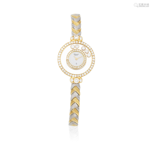 Chopard. A lady's two colour 18K gold and diamond set