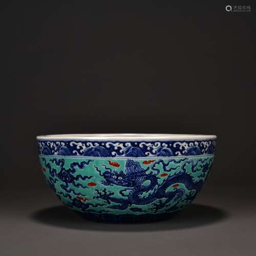 Blue-and-white Iron-red Bowl