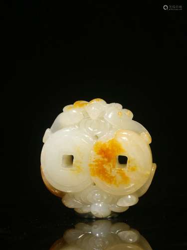 Old Collection. Hetian White Jade Pendant