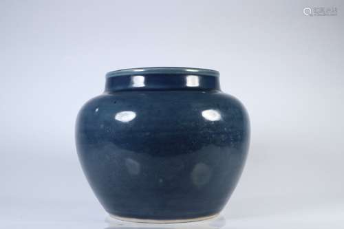 Ji-blue-glazed Pot