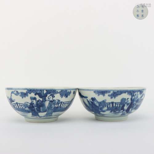 A Pair of Blue-and-white Bowls