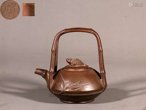 Old Collection. Loop-handled Zisha Teapot