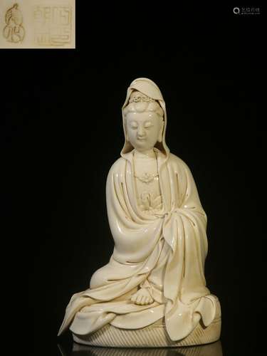 Old Collection. Quality Good. Dehua White Porcelain Statue o...