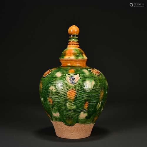 Tang Tri-color Glazed Pot