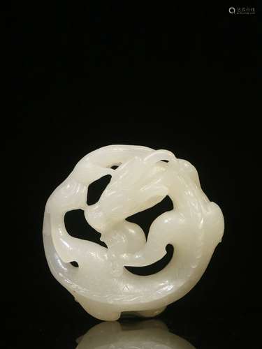 Old Collection. Hetian White Jade Pendant