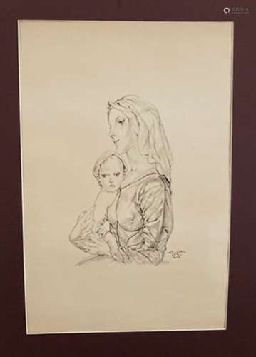 FOUJITA Léonard (Edogawa (Tokyo) 1886 1968) - [Vierge à l'en...