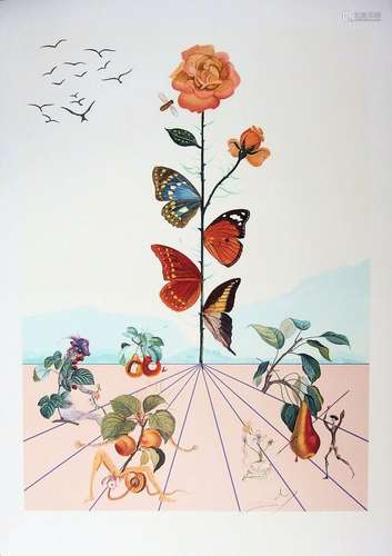 DALI Salvador (1904 1989) - [Flordali II - La rose papillon]...