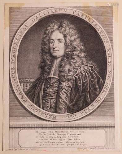 DAULLE Jean (Abbeville 1703 1763) - PORTRAIT de 