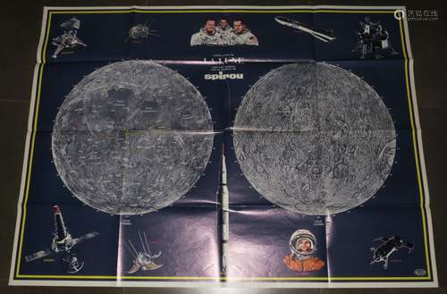 CARTE DE LA LUNE & des Navettes spatiales, par Jacques DEVOS...