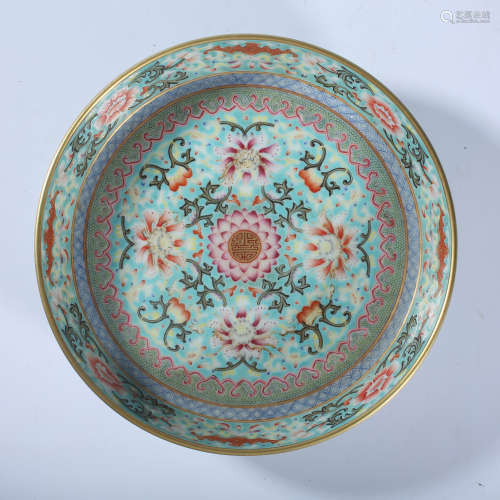 Qing Dynasty Qianlong pastel plate