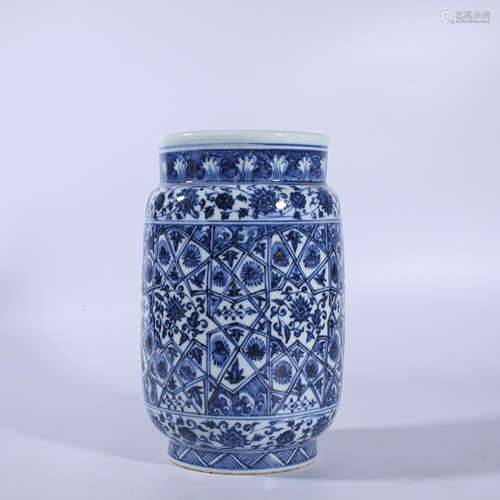 Ming Dynasty blue and white lantern vase