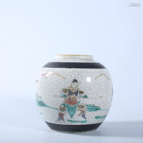 Qing Dynasty pastel jar