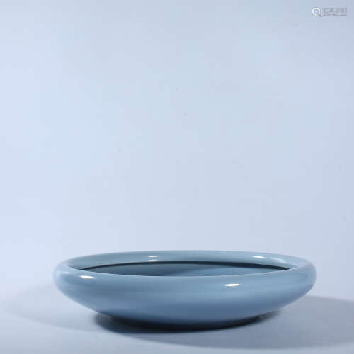 Qing Dynasty Guangxu blue glaze washer