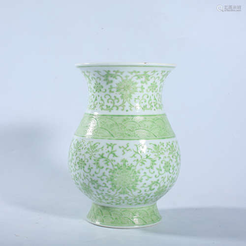 Residue bucket with lotus pattern and green color tangled br...