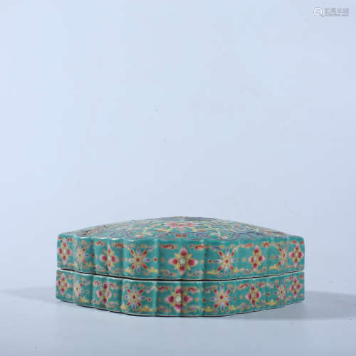 Qing Dynasty Qianlong pastel cover box