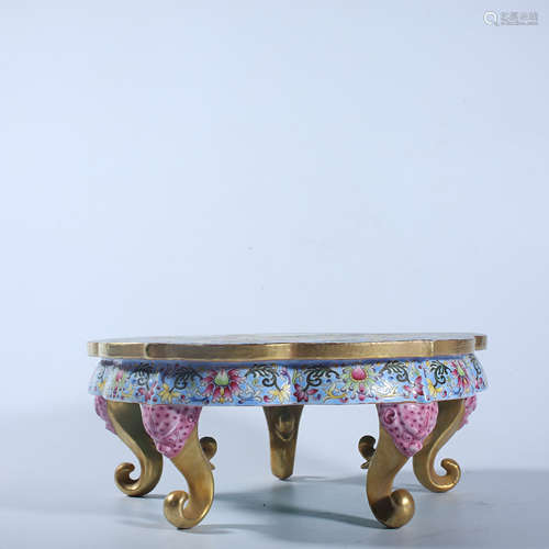 Qing Dynasty Qianlong pastel table ornaments