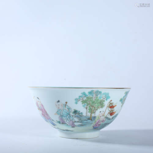 Painted bowl for baby play in Qianlong of Qing Dynasty
