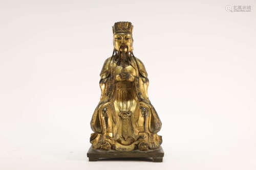 A Gilt Bronze Tibetan Statue