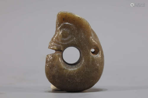 Hongshan Culture C-Shaped Jade Dragon Pendant