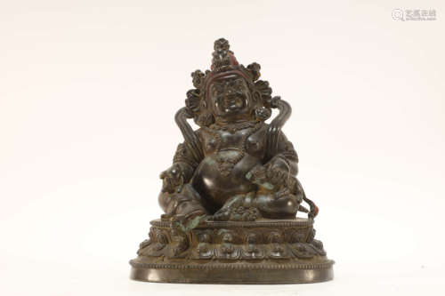 Bronze Vaishravana Buddhist Figure