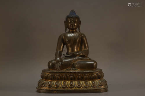 Bronze Buddhist Figure of Sakyamuni