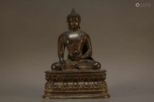 Bronze Buddhist Figure of Sakyamuni