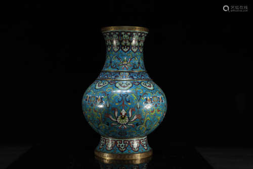 A Cloisonne Bronze Lotus Vase